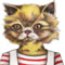 The Cat with the Red Stripes